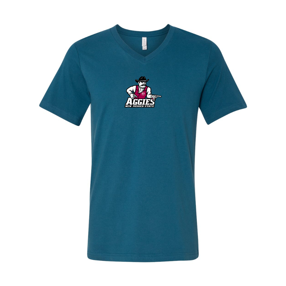 Aggies New Mexico State Logo BELLA  CANVAS - Jersey V-Neck T-Shirt