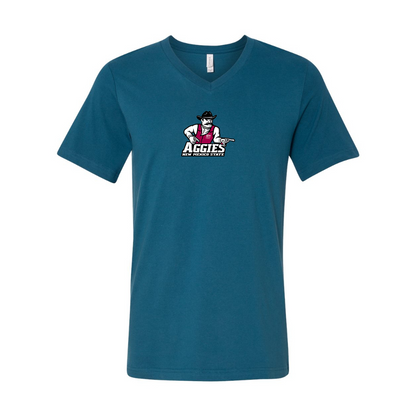 Aggies New Mexico State Logo BELLA  CANVAS - Jersey V-Neck T-Shirt