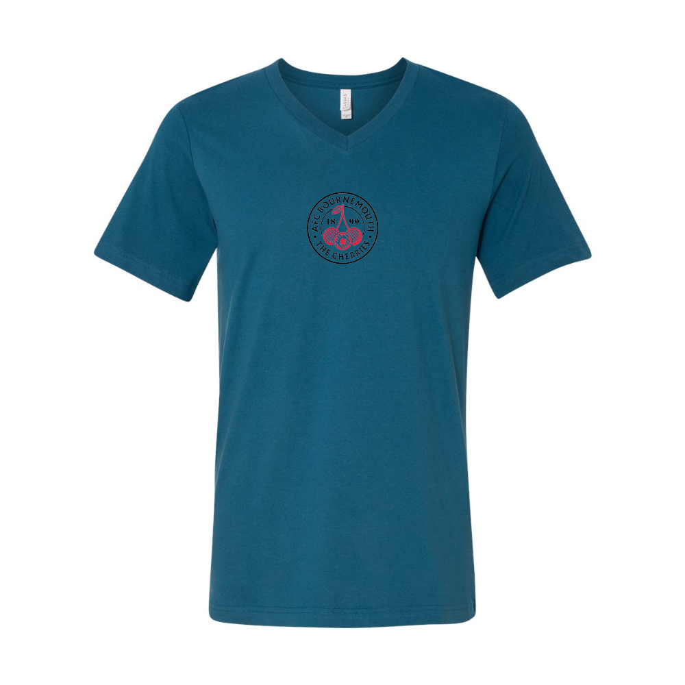 AFC Bournemouth Soccer logo BELLA  CANVAS - Jersey V-Neck T-Shirt