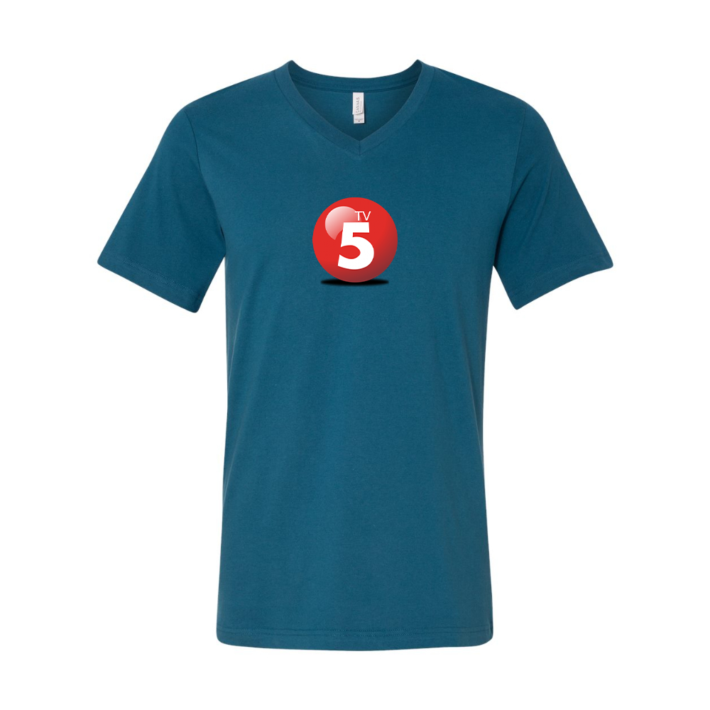 ABC TV5 Logo BELLA  CANVAS - Jersey V-Neck T-Shirt