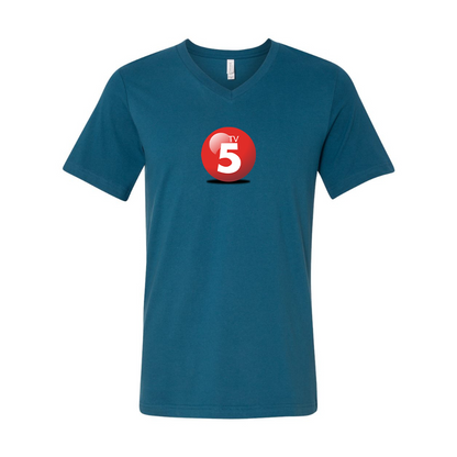 ABC TV5 Logo BELLA  CANVAS - Jersey V-Neck T-Shirt