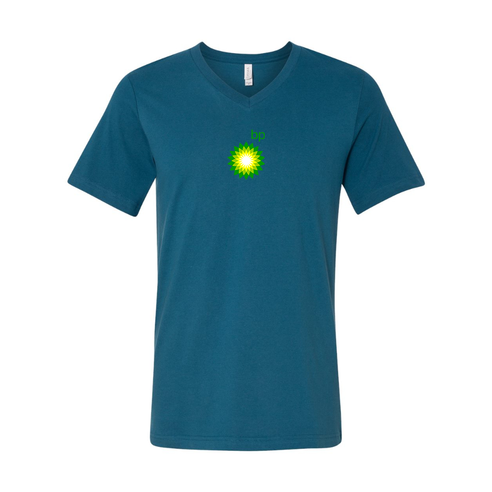 BP Oil Logo BELLA  CANVAS - Jersey V-Neck T-Shirt