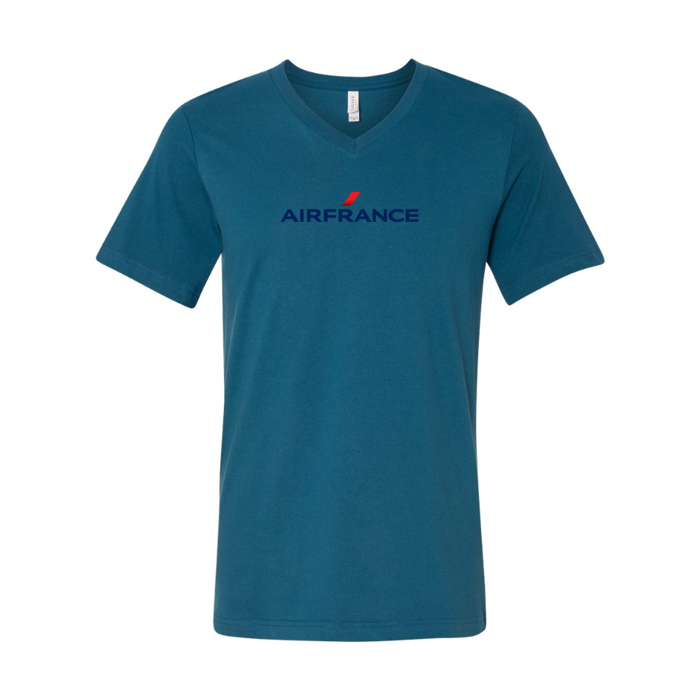 Air France Logo BELLA  CANVAS - Jersey V-Neck T-Shirt