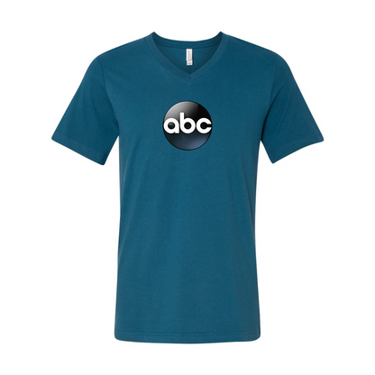 Abc Logo BELLA  CANVAS - Jersey V-Neck T-Shirt