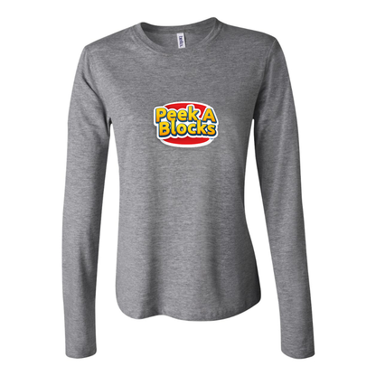 BELLA CANVAS  Peek A Blocks Jersey Long Sleeve Tee