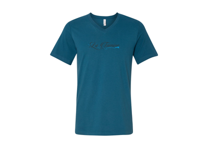 La Tamise Logo BELLA  CANVAS - Jersey V-Neck T-Shirt