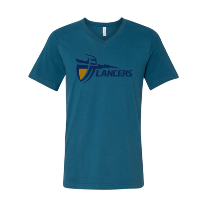 California Baptist Lancers BELLA  CANVAS - Jersey V-Neck T-Shirt