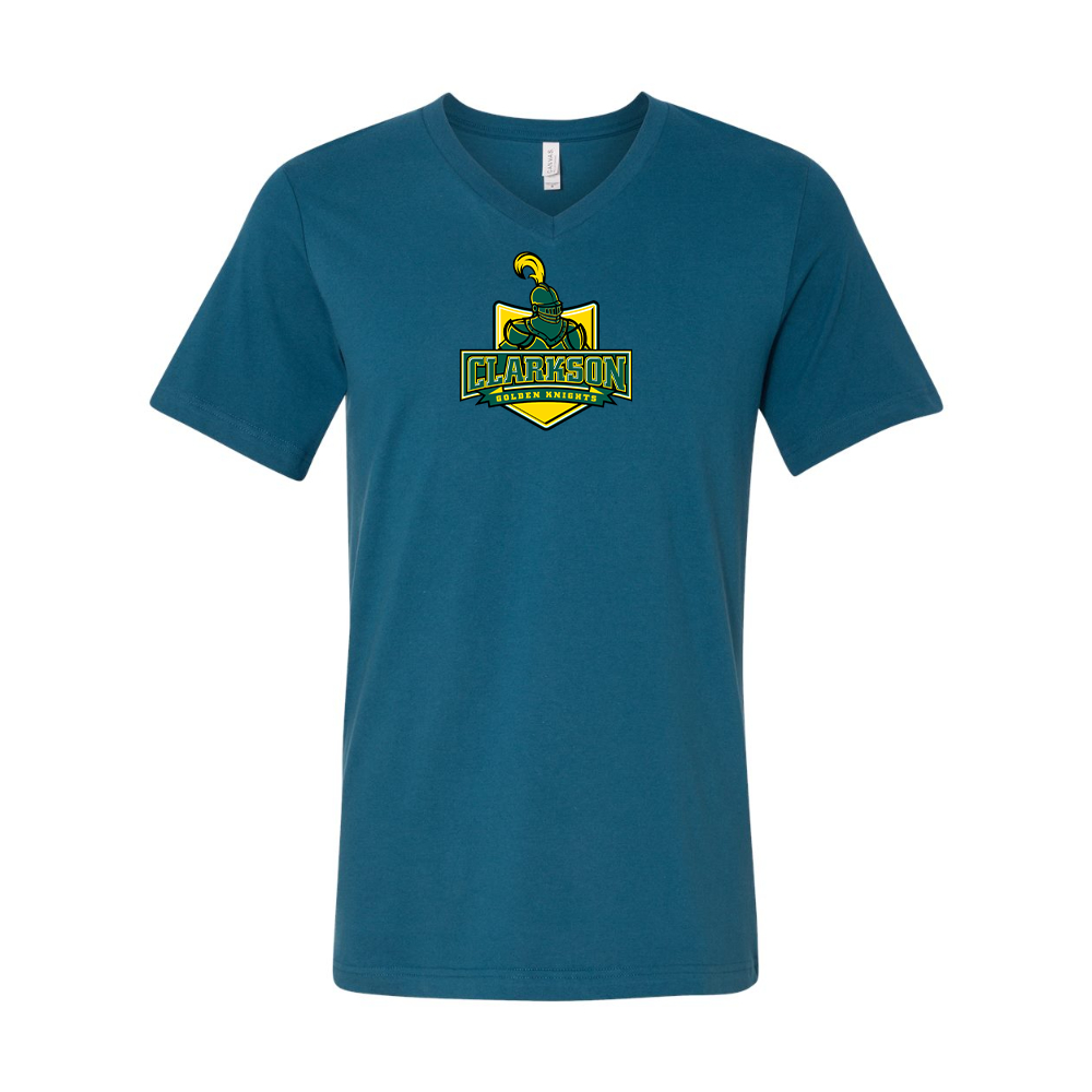 Clarkson Golden Knights BELLA  CANVAS - Jersey V-Neck T-Shirt