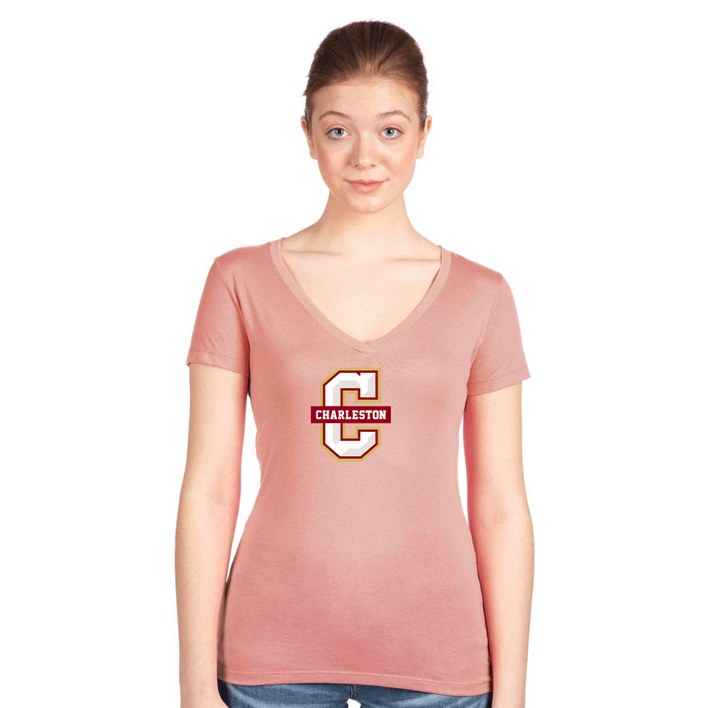 Women's Charleston Cougars Next Level V-Neck T-Shirt