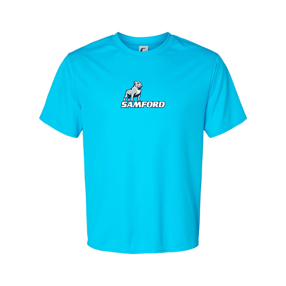 Men's Samford Bulldogs Logo Polyester T-Shirt
