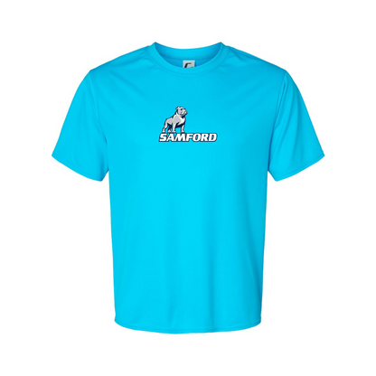 Men's Samford Bulldogs Logo Polyester T-Shirt