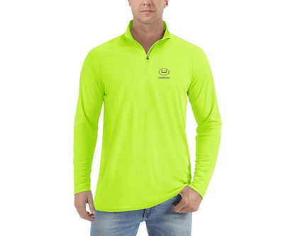 Men’s Hawta Logo Lightweight Quarter-Zip Athletic Shirt Long Sleeve Performance Wear