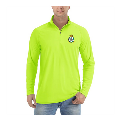 Men's Santos Laguna Soccer  Lightweight Quarter-Zip Athletic Shirt Long Sleeve Performance Wear