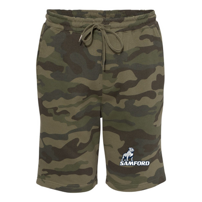 Men's Samford Bulldogs Logo Independent Trading Co Midweight Fleece Shorts
