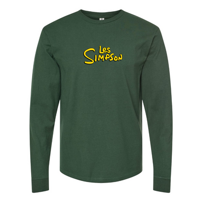 Men's Les Simpson Logo Long Sleeve T-Shirt
