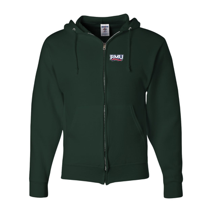 Men's Robert Morris Colonials Logo JERZEES NuBlend Full-Zip Hooded Sweatshirt