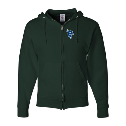 Men's Saint Peters Peacocks Logo JERZEES NuBlend Full-Zip Hooded Sweatshirt