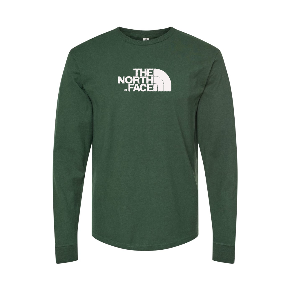 Men's The North Face Black Logo white Long Sleeve T-Shirt
