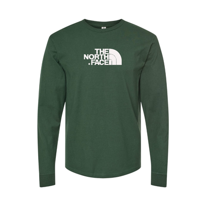 Men's The North Face Black Logo white Long Sleeve T-Shirt