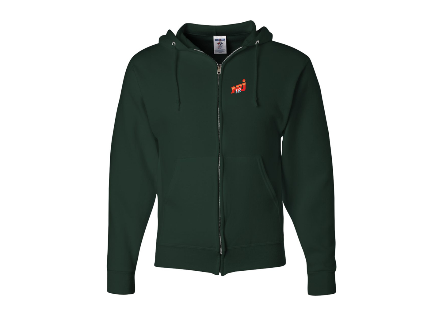Men's NRJ 12 Logo JERZEES NuBlend Full-Zip Hooded Sweatshirt