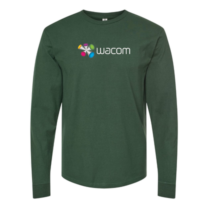 Men's Wacom Logo Cotton Long Sleeve T-Shirt