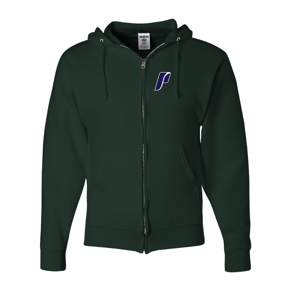 Men's Portland Pilots Logo JERZEES NuBlend Full-Zip Hooded Sweatshirt