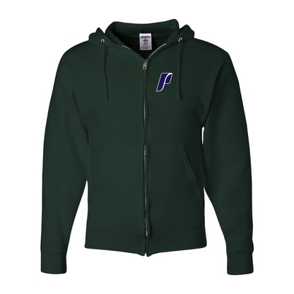 Men's Portland Pilots Logo JERZEES NuBlend Full-Zip Hooded Sweatshirt