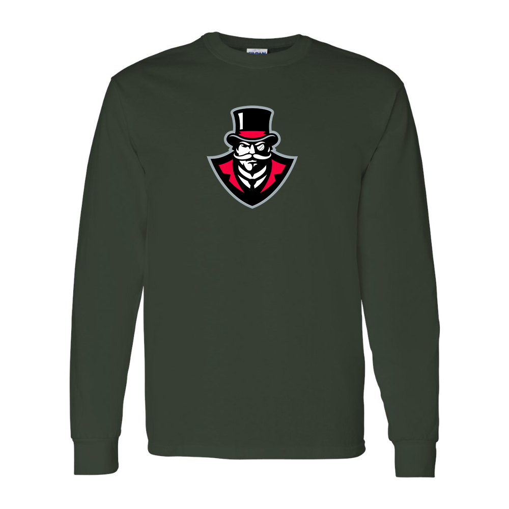 Men's  Austin Peay Governors  Gildan Heavy Cotton Long Sleeve T-Shirt