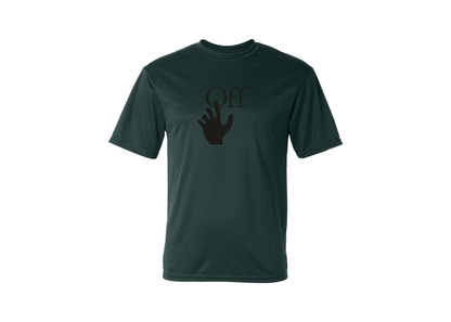 Men's Off-White Hand Polyester T-Shirt