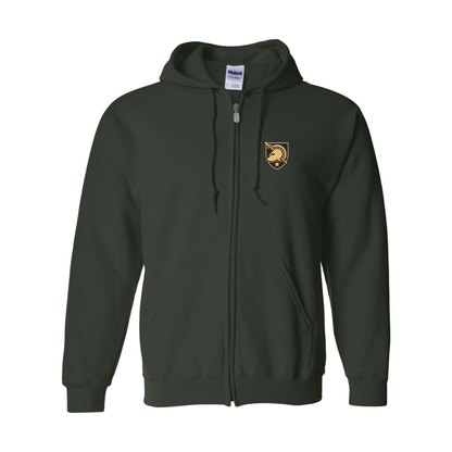 Men's  Army Black Knights  Gildan  Heavy Blend Full Zip Hooded Sweatshirt