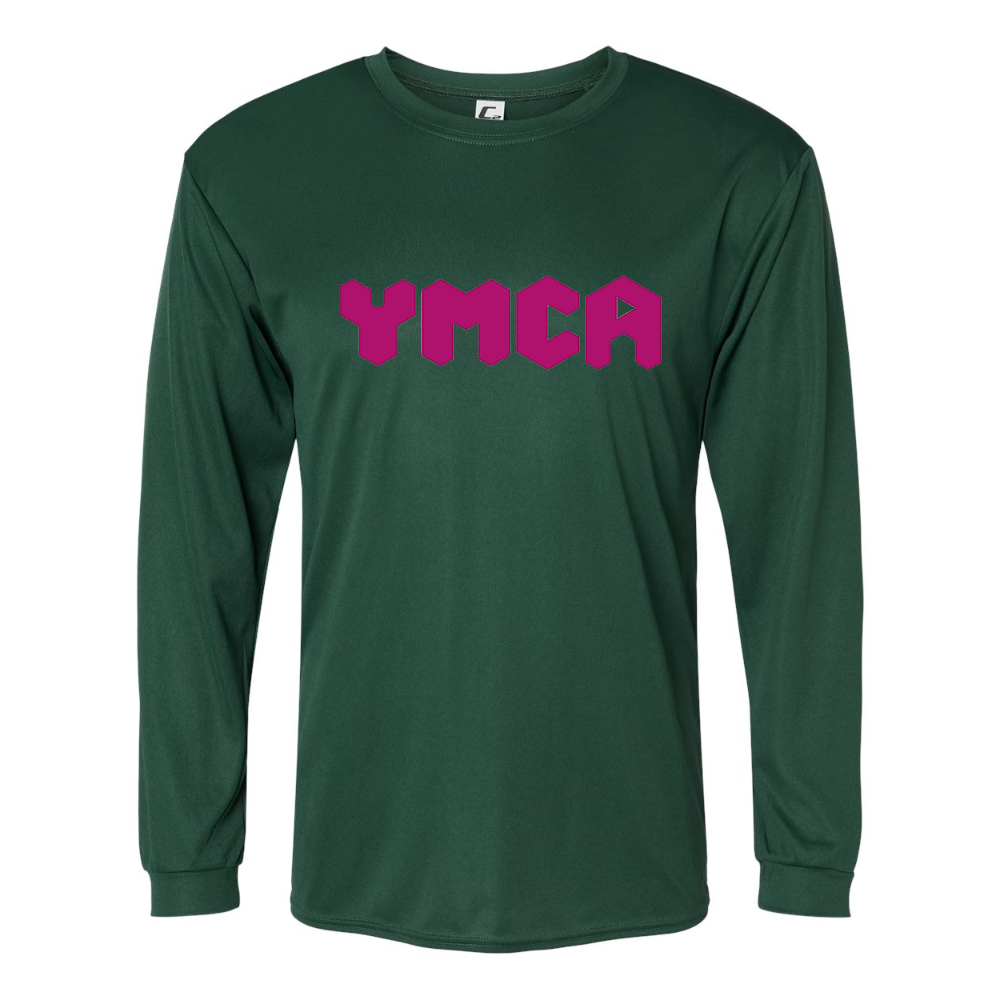 Men's YMCA Mauve  Performance Long Sleeve T-Shirt