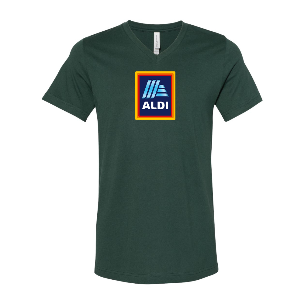 Aldi Logo BELLA  CANVAS - Jersey V-Neck T-Shirt