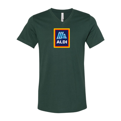 Aldi Logo BELLA  CANVAS - Jersey V-Neck T-Shirt