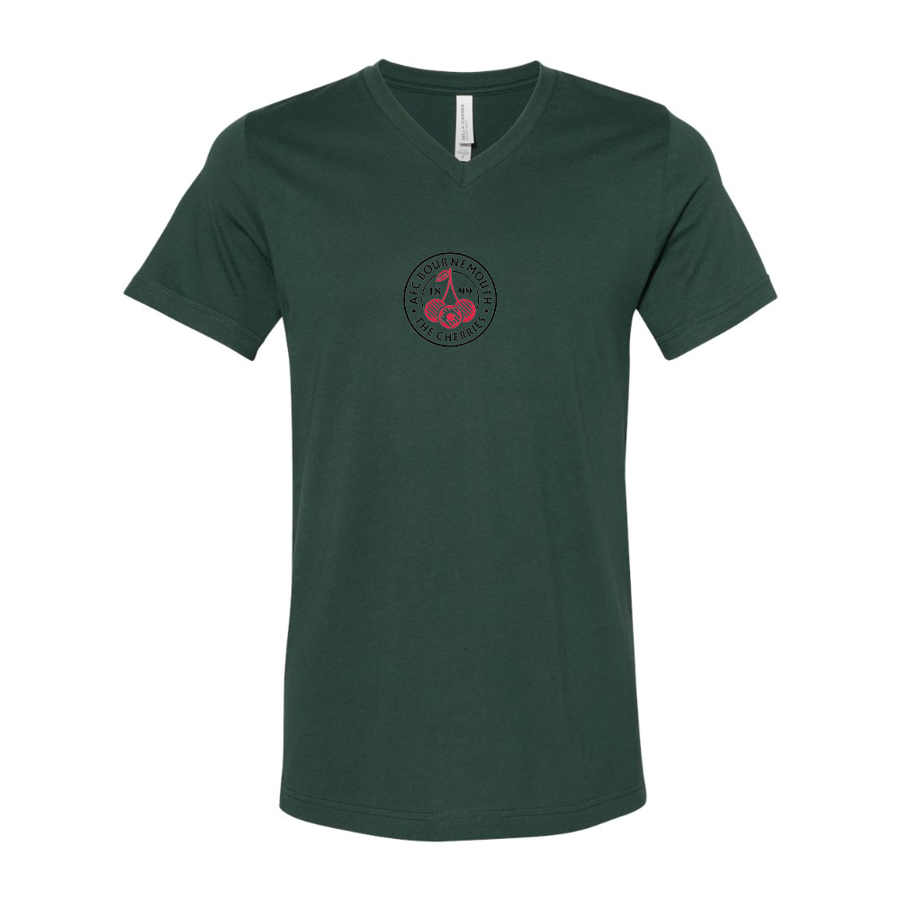 AFC Bournemouth Soccer logo BELLA  CANVAS - Jersey V-Neck T-Shirt