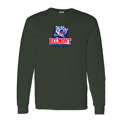 Men's Belmont Bruins  Gildan Heavy Cotton Long Sleeve T-Shirt