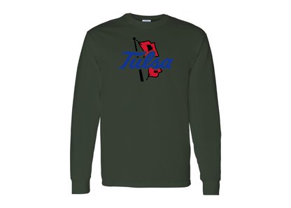 Men's Tulsa Golden Hurricane Gildan Heavy Cotton Long Sleeve T-Shirt