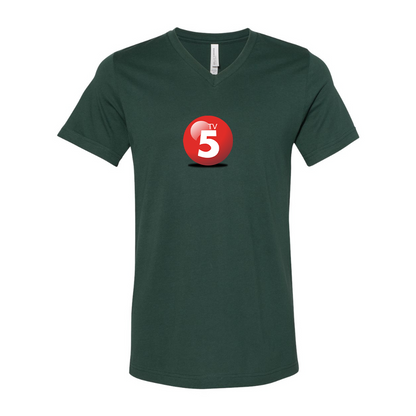 ABC TV5 Logo BELLA  CANVAS - Jersey V-Neck T-Shirt
