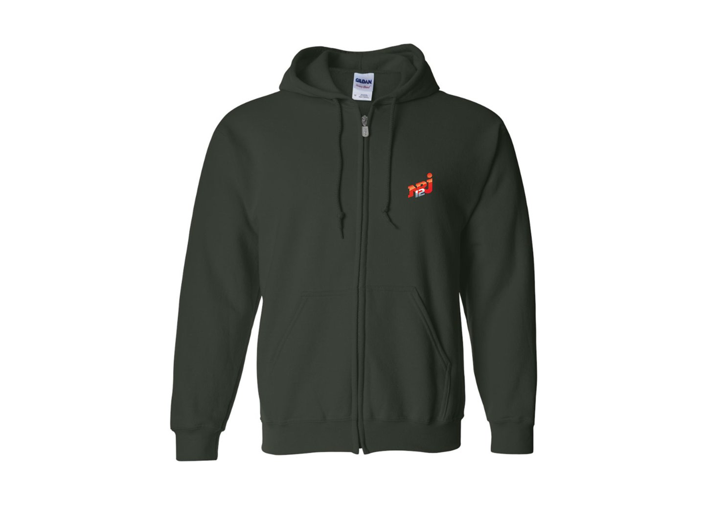 Men's NRJ 12 Logo Gildan  Heavy Blend Full Zip Hooded Sweatshirt