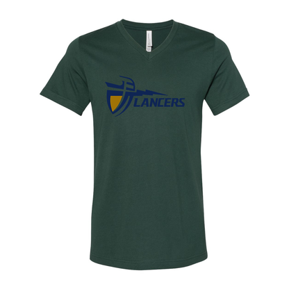 California Baptist Lancers BELLA  CANVAS - Jersey V-Neck T-Shirt