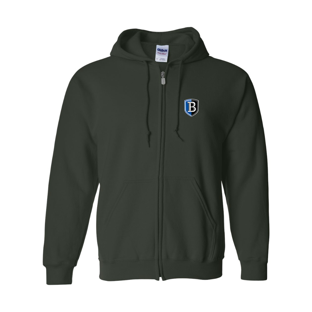 Men's   Bentley Falcons Gildan  Heavy Blend Full Zip Hooded Sweatshirt