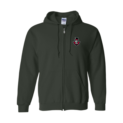 Men's   Austin Peay Governors  Gildan  Heavy Blend Full Zip Hooded Sweatshirt