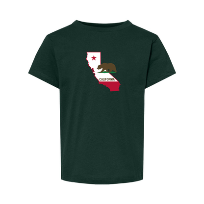 California Bear Map BELLA  CANVAS Toddler Jersey Tee
