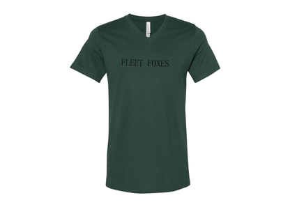 Fleet Foxes Logo BELLA  CANVAS - Jersey V-Neck T-Shirt
