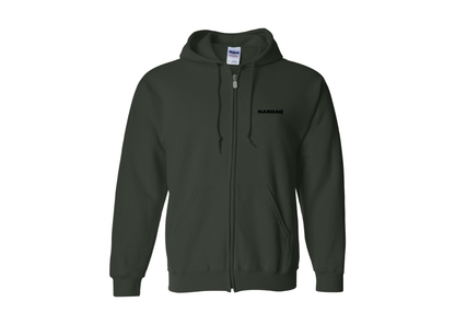 Men's Nasdaq Logo Gildan  Heavy Blend Full Zip Hooded Sweatshirt