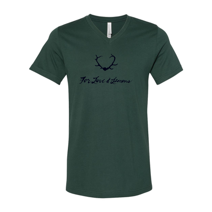 For Loves & Lemons BELLA  CANVAS - Jersey V-Neck T-Shirt