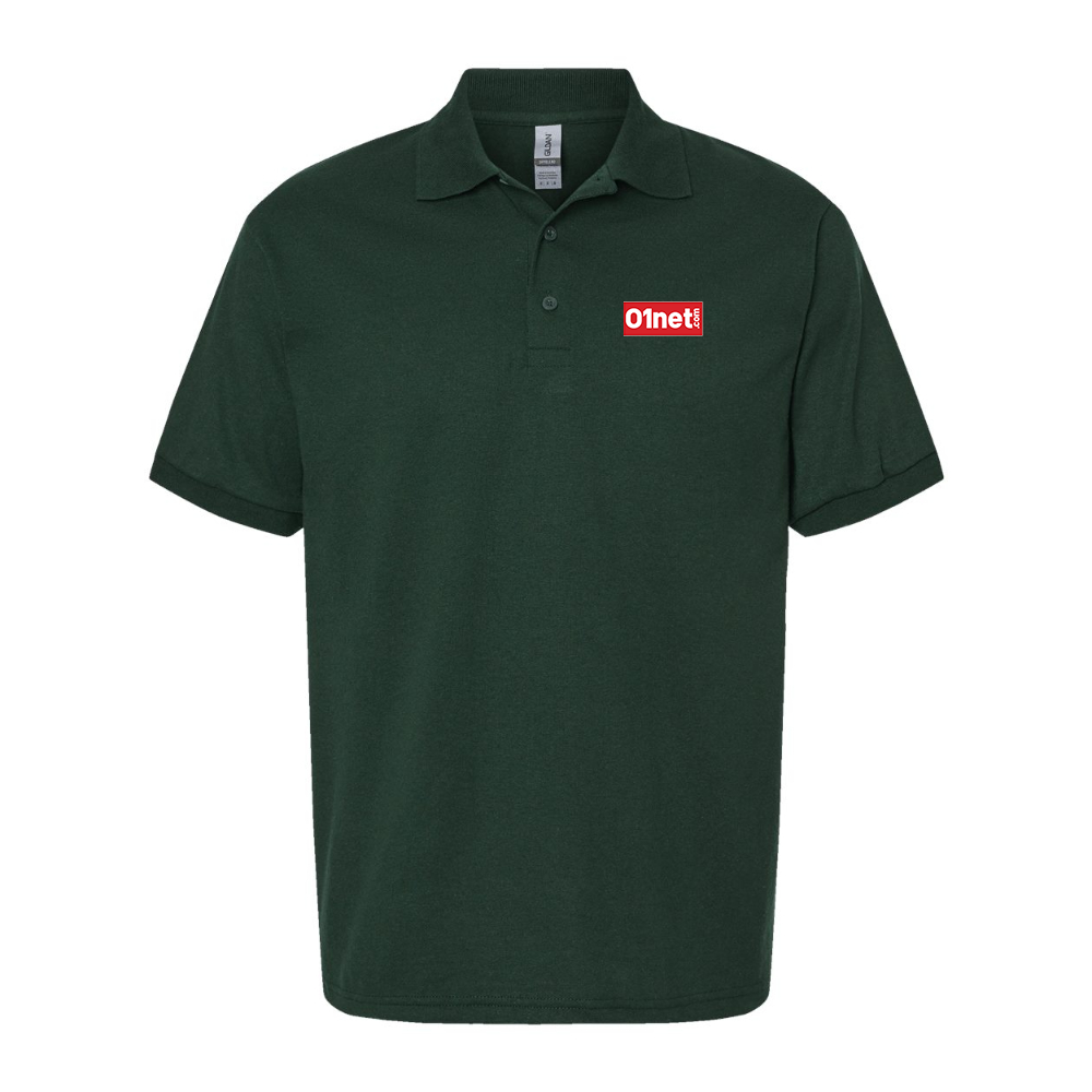 Men's  01net Logo Gildan Dry Blend Jersey Polo