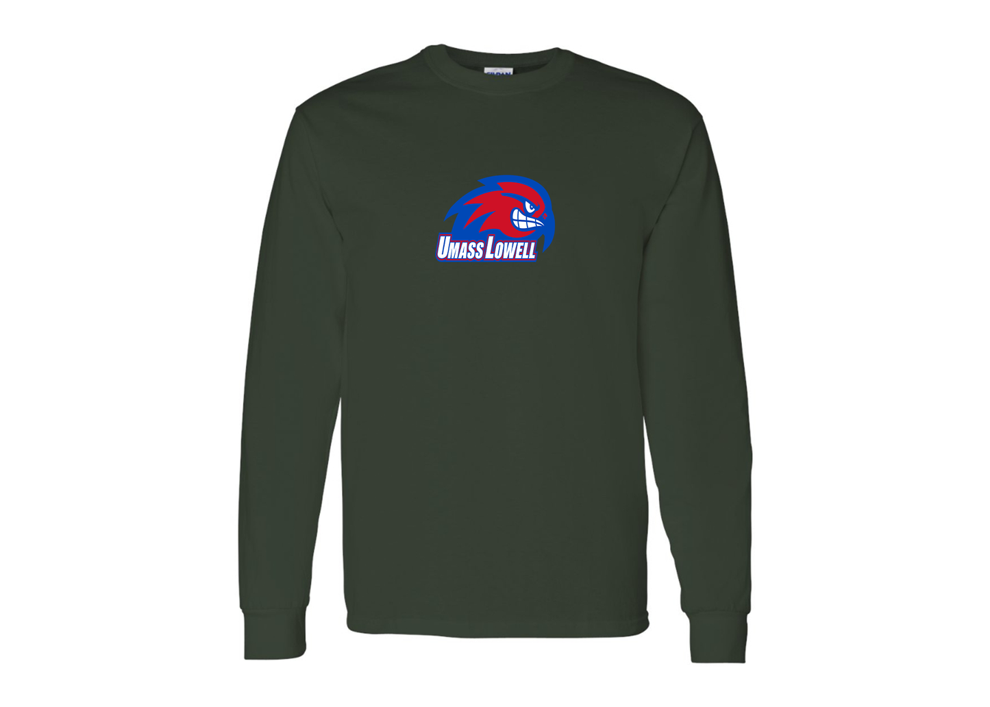 Men's UMass Lowell River Hawks Gildan Heavy Cotton Long Sleeve T-Shirt