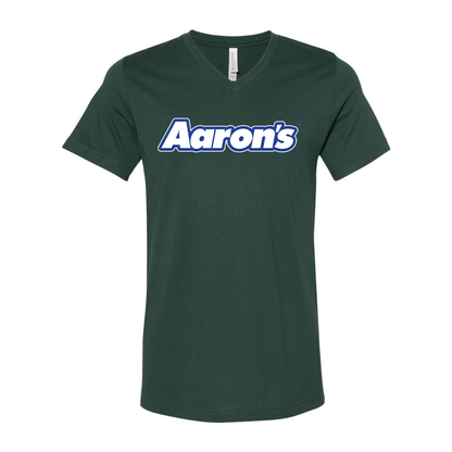 Aaron_s Logo BELLA  CANVAS - Jersey V-Neck T-Shirt