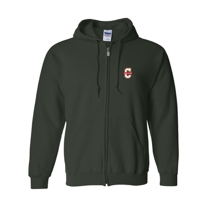 Men's Charleston Cougars  Gildan  Heavy Blend Full Zip Hooded Sweatshirt