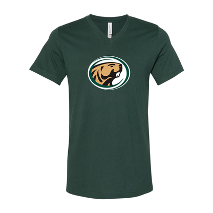 Bemidji State Beavers BELLA  CANVAS - Jersey V-Neck T-Shirt